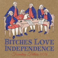 Bitches Love Independence 4th Of July Cotton Canvas Backpack