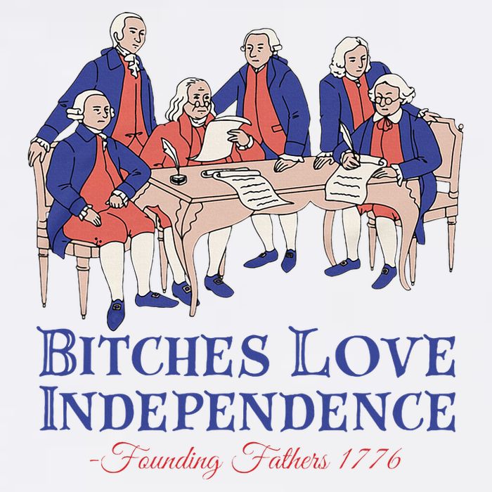 Bitches Love Independence 4th Of July Short Acrylic Beanie