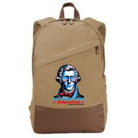 Bitches Love Independence Funny 4th Of July Thomas Jefferson Cotton Canvas Backpack