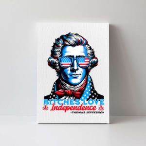 Bitches Love Independence Funny 4th Of July Thomas Jefferson Canvas