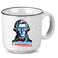 Bitches Love Independence Funny 4th Of July Thomas Jefferson 15oz Campfire Ceramic Mug