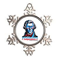 Bitches Love Independence Funny 4th Of July Thomas Jefferson Metallic Star Ornament