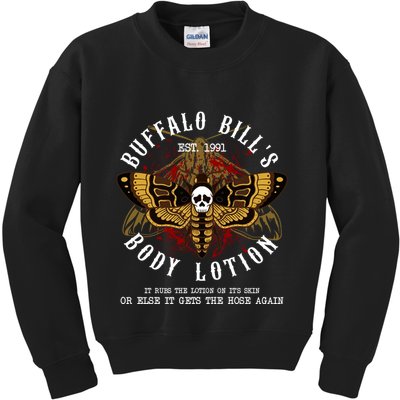 Body Lotion It Rubs The Lotion On Its Skin Horror Hallow Kids Sweatshirt
