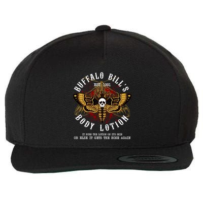 Body Lotion It Rubs The Lotion On Its Skin Horror Hallow Wool Snapback Cap