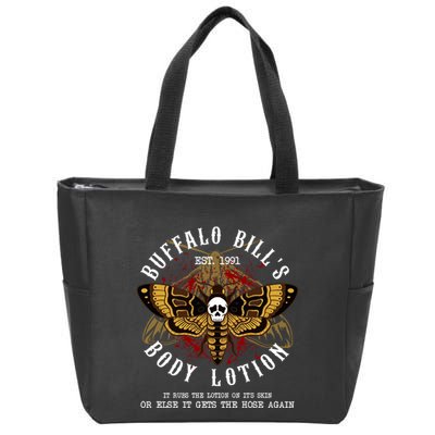 Body Lotion It Rubs The Lotion On Its Skin Horror Hallow Zip Tote Bag