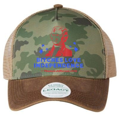 Bitches Love Independence Thomas Jefferson 1776 4th Of July Legacy Tie Dye Trucker Hat