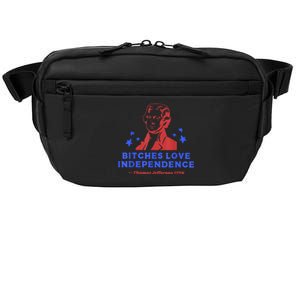 Bitches Love Independence Thomas Jefferson 1776 4th Of July Crossbody Pack