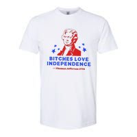 Bitches Love Independence Funny Founding Fathers Softstyle CVC T-Shirt