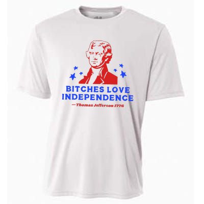 Bitches Love Independence Funny Founding Fathers Cooling Performance Crew T-Shirt