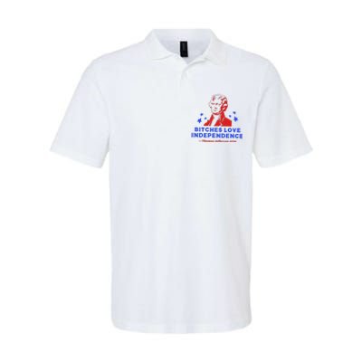 Bitches Love Independence Funny Founding Fathers Softstyle Adult Sport Polo