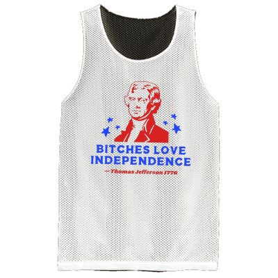 Bitches Love Independence Funny Founding Fathers Mesh Reversible Basketball Jersey Tank