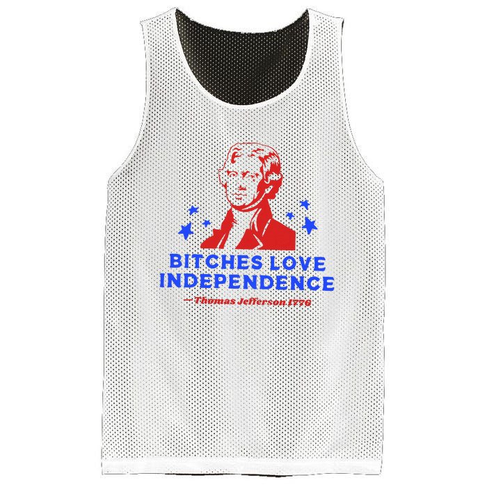 Bitches Love Independence Funny Founding Fathers Mesh Reversible Basketball Jersey Tank