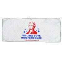 Bitches Love Independence Funny Founding Fathers Large Microfiber Waffle Golf Towel