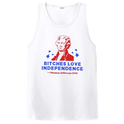 Bitches Love Independence Funny Founding Fathers PosiCharge Competitor Tank