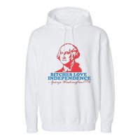 Bitches Love Independence Garment-Dyed Fleece Hoodie