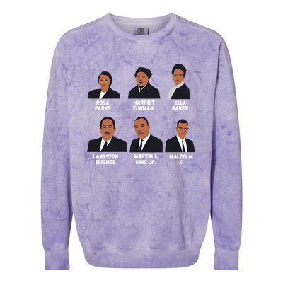 Black Leaders Inspiring Black History African American Gift Colorblast Crewneck Sweatshirt