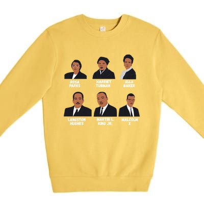 Black Leaders Inspiring Black History African American Gift Premium Crewneck Sweatshirt