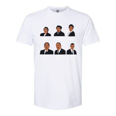 Black Leaders Inspiring Black History African American Gift Softstyle CVC T-Shirt