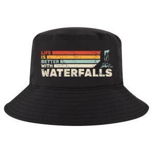 Backpacking Life Is Better With Waterfalls Retro Cool Comfort Performance Bucket Hat