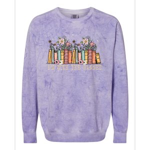 Book Lovers Im With The Banned Books Colorblast Crewneck Sweatshirt