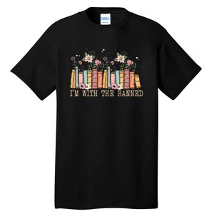 Book Lovers Im With The Banned Books Tall T-Shirt