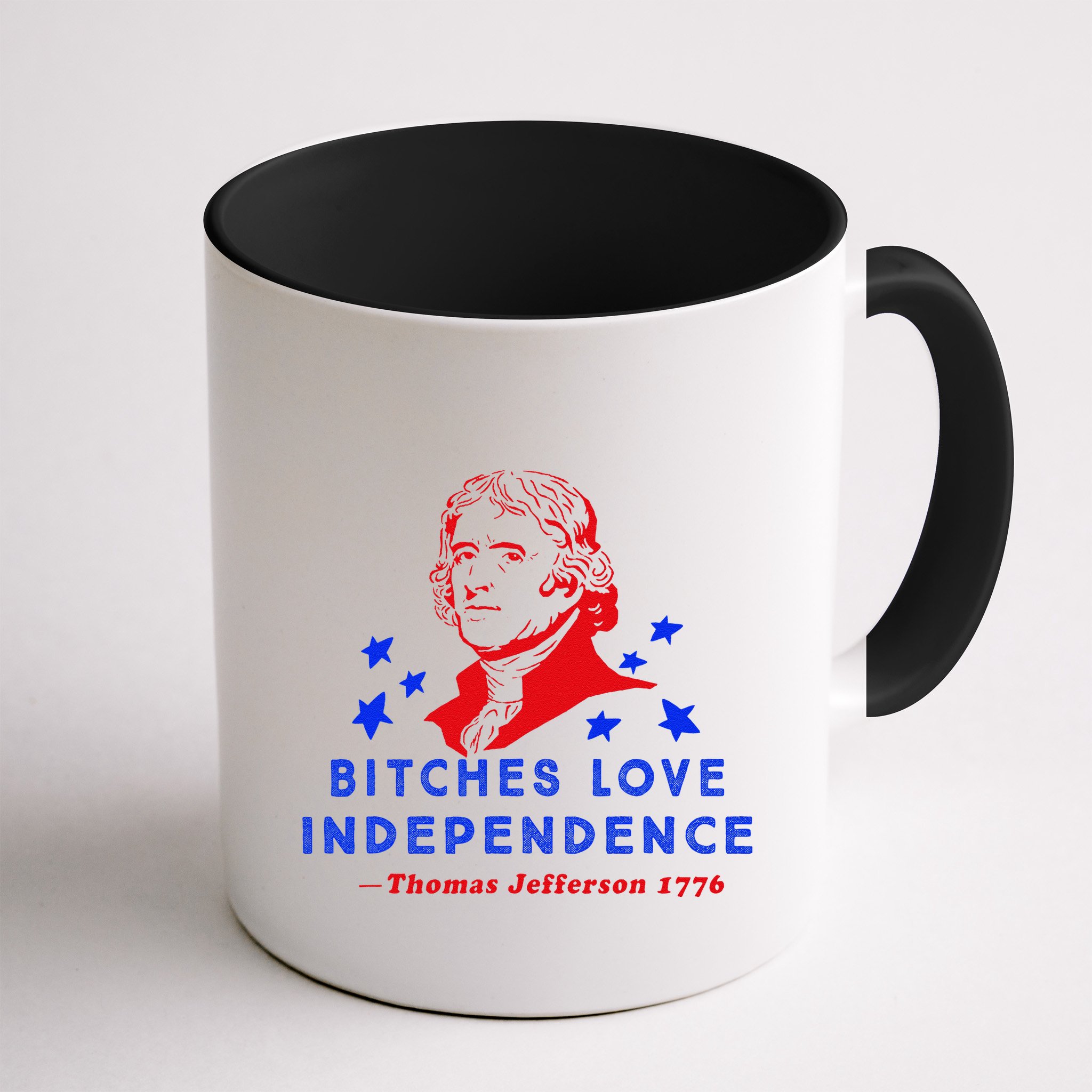 Bitches Love Independence Thomas Jefferson 1776 Mug