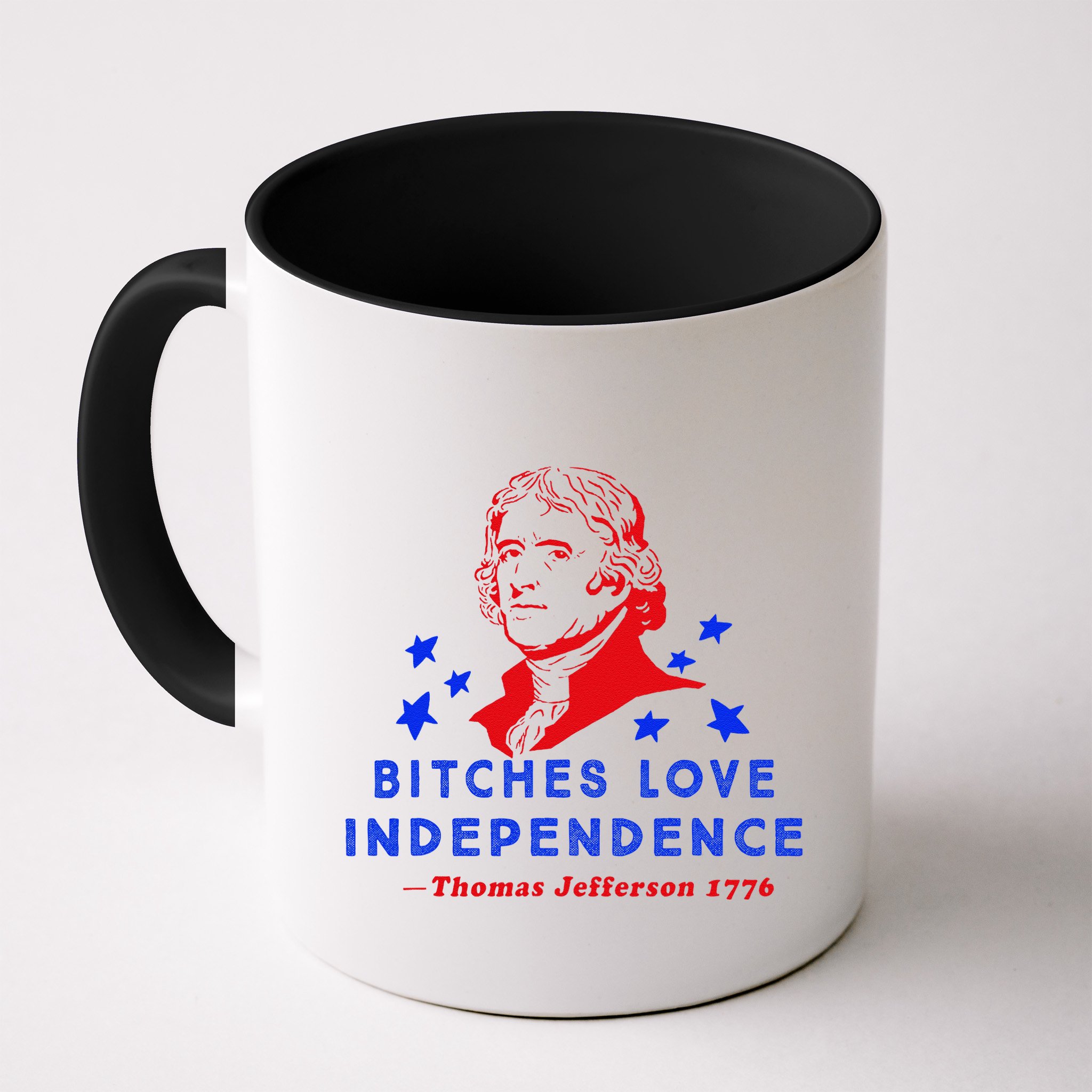Bitches Love Independence Thomas Jefferson 1776 Mug