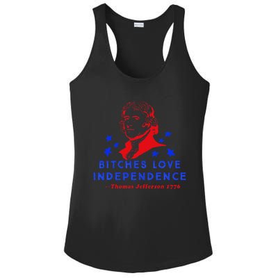 Bitches Love Independence Thomas Jefferson 1776 Ladies PosiCharge Competitor Racerback Tank