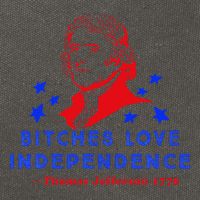 Bitches Love Independence Thomas Jefferson 1776 Cotton Canvas Backpack