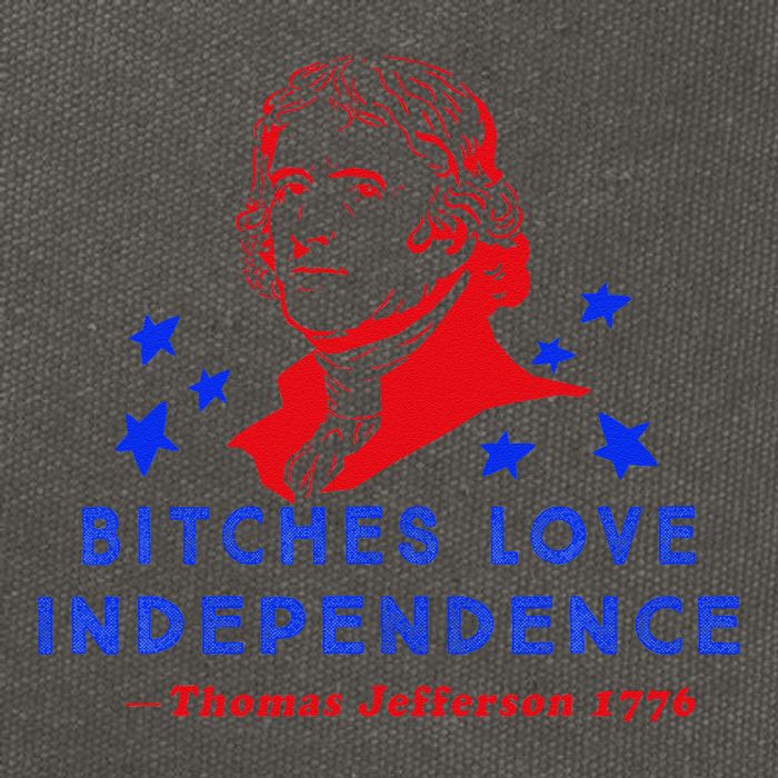 Bitches Love Independence Thomas Jefferson 1776 Cotton Canvas Backpack