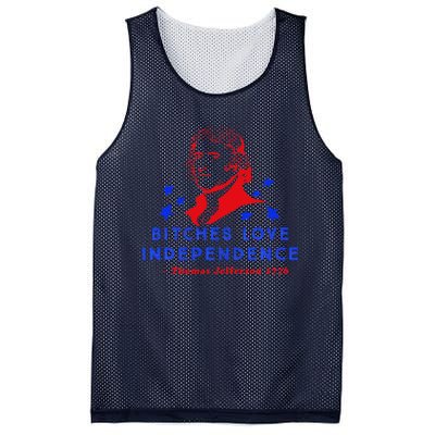 Bitches Love Independence Thomas Jefferson 1776 Mesh Reversible Basketball Jersey Tank