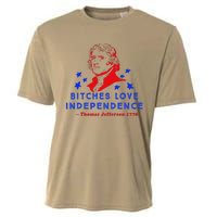 Bitches Love Independence Thomas Jefferson 1776 Cooling Performance Crew T-Shirt