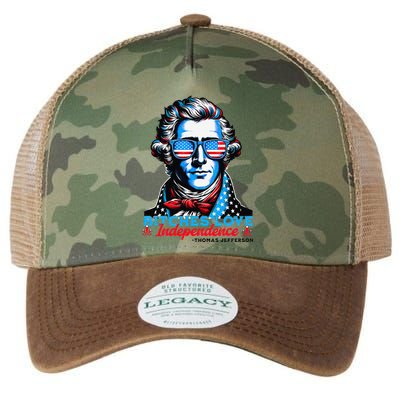 Bitches Love Independence Funny 4th Of July Thomas Jefferson Legacy Tie Dye Trucker Hat