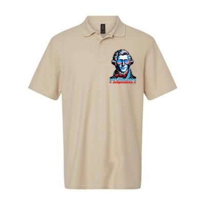 Bitches Love Independence Funny 4th Of July Thomas Jefferson Softstyle Adult Sport Polo