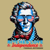 Bitches Love Independence Funny 4th Of July Thomas Jefferson Cooling Performance Long Sleeve Crew