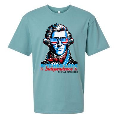 Bitches Love Independence Funny 4th Of July Thomas Jefferson Sueded Cloud Jersey T-Shirt