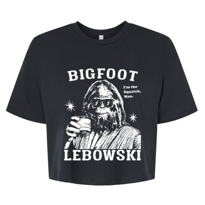 Bigfoot Lebowski IM The Squatch Man Bella+Canvas Jersey Crop Tee