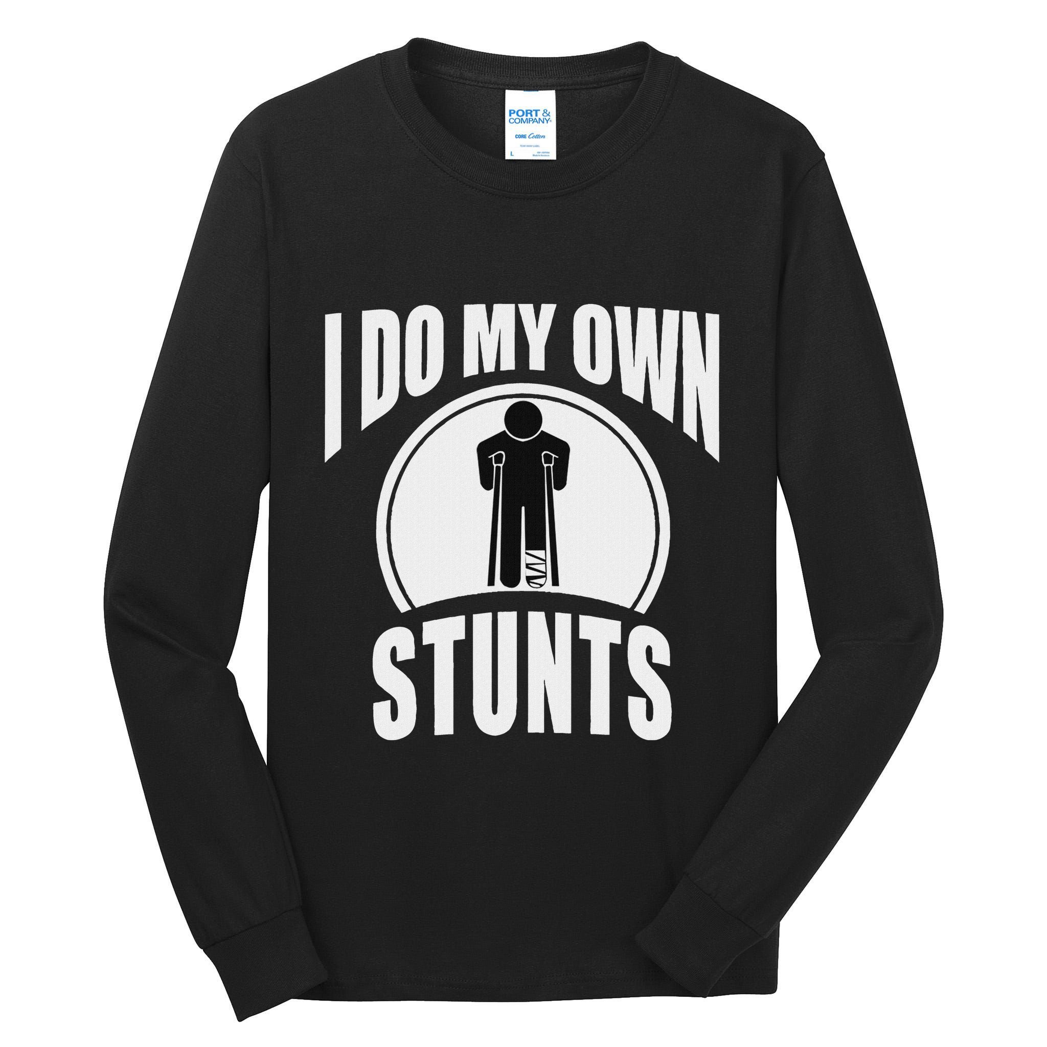 Broken Leg Injury Ankle Knee Funny Get Well Soon Gift Tall Long Sleeve T-Shirt