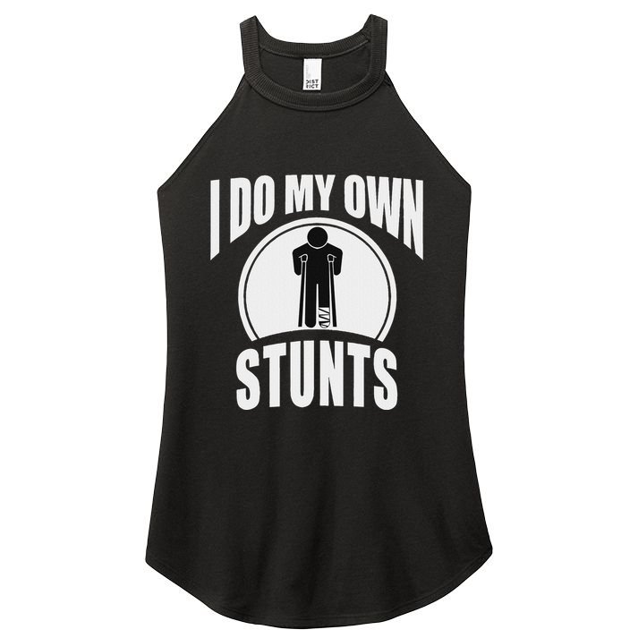 Broken Leg Injury Ankle Knee Funny Get Well Soon Gift Women's Perfect Tri Rocker Tank