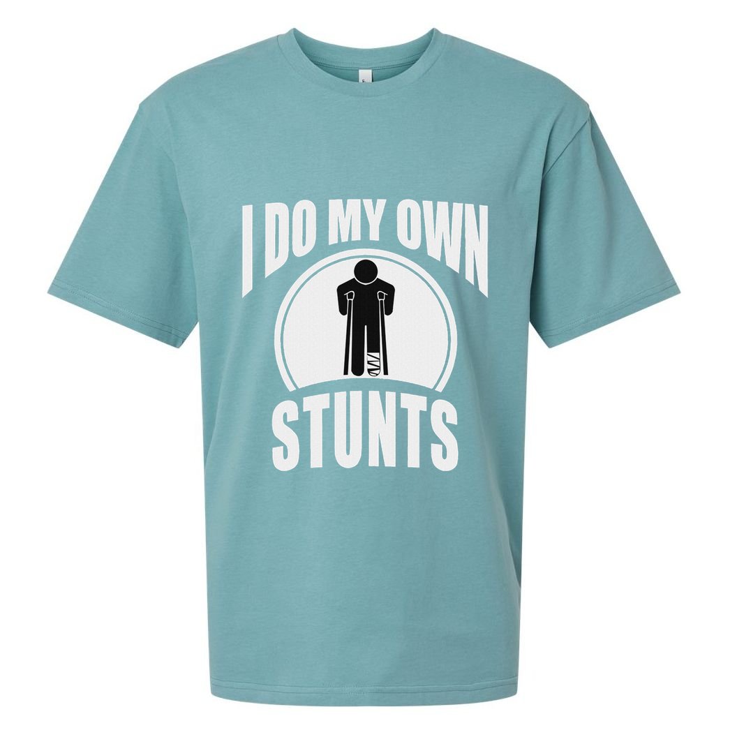 Broken Leg Injury Ankle Knee Funny Get Well Soon Gift Sueded Cloud Jersey T-Shirt