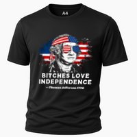 Bitches Love Independence Funny Founding Fathers 4th Of July Cooling Performance Crew T-Shirt