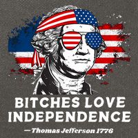 Bitches Love Independence Funny Founding Fathers 4th Of July Cotton Canvas Backpack