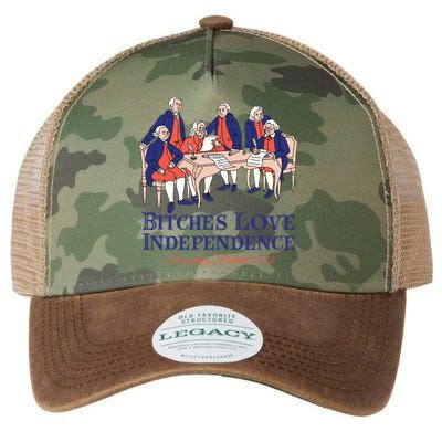 Bitches Love Independence 4th Of July Legacy Tie Dye Trucker Hat