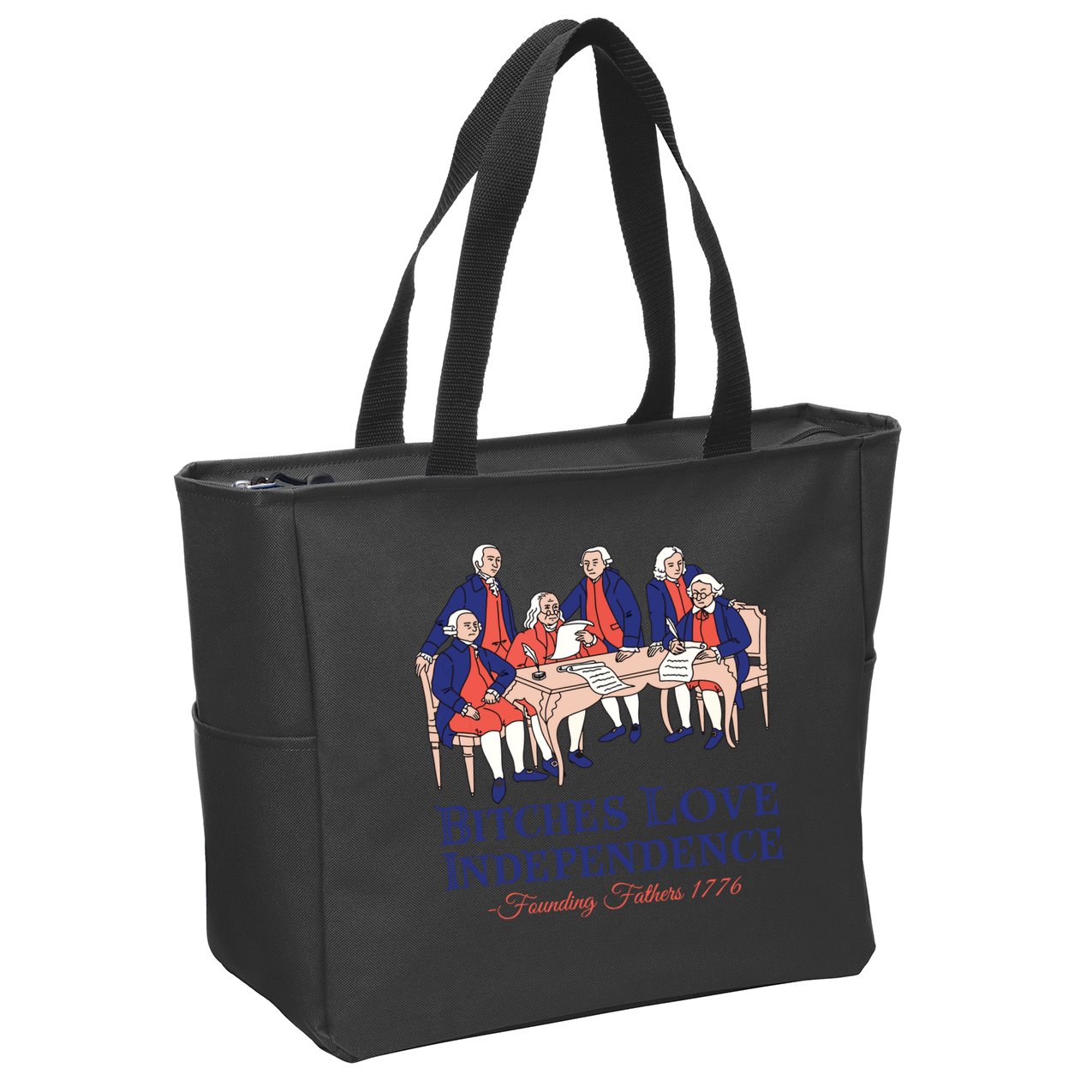 Bitches Love Independence 4th Of July Zip Tote Bag