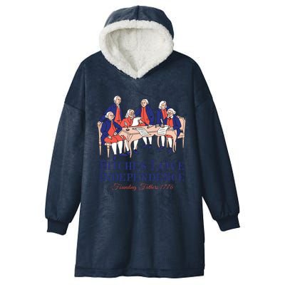 Bitches Love Independence 4th Of July Hooded Wearable Blanket