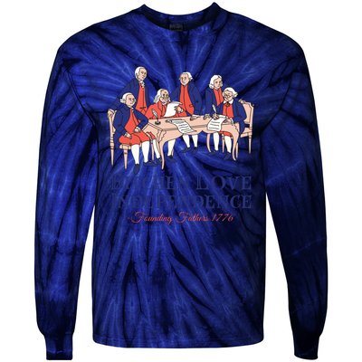 Bitches Love Independence 4th Of July Tie-Dye Long Sleeve Shirt