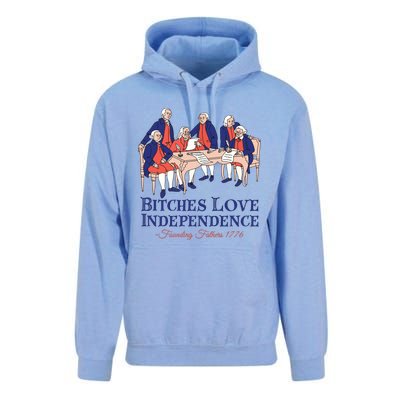 Bitches Love Independence 4th Of July Unisex Surf Hoodie