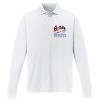 Bitches Love Independence 4th Of July Performance Long Sleeve Polo