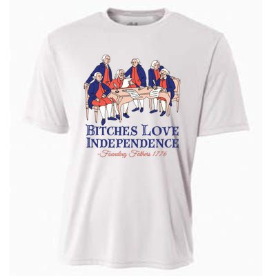 Bitches Love Independence 4th Of July Cooling Performance Crew T-Shirt