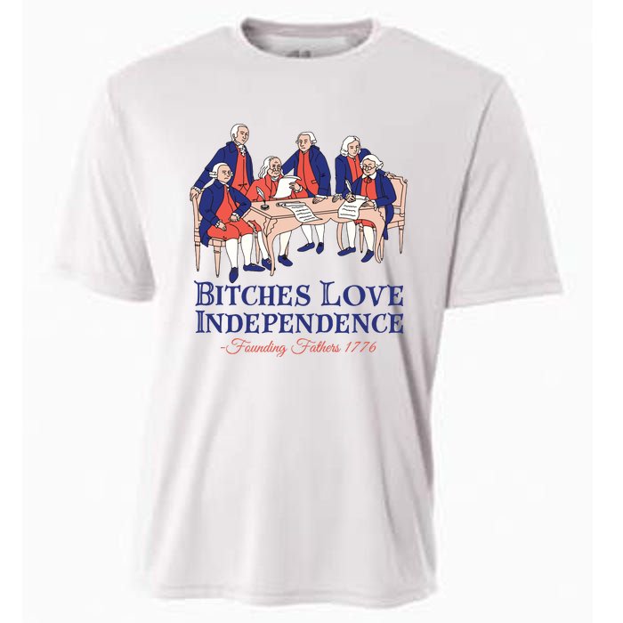 Bitches Love Independence 4th Of July Cooling Performance Crew T-Shirt